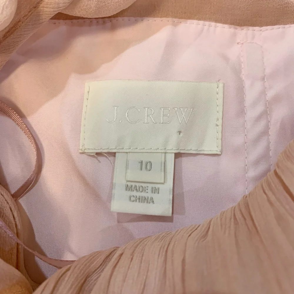 J. Crew Blush Pink Sleeveless Chiffon Midi Dress